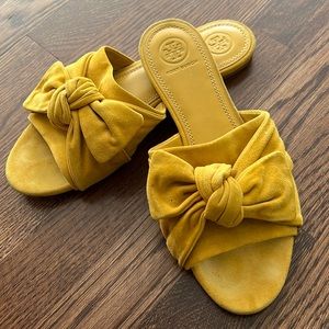 Size 8 Tory Burch suede slides